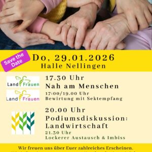 Die drei KreisLandFrauenverbände Ehingen, Blaubeuren und Ulm e.V. und der Kreisbauernverband Ulm/ Ehingen e.V. laden ein zur Podiumsdiskussion zur Landtagswahl 2026